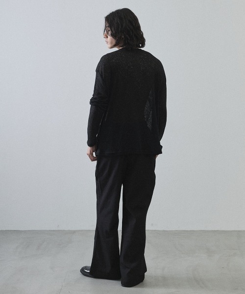 Shoowtime（ショウタイム）の「Sheer Henley Neck Long Sleeve T-Shirt / シアーヘンリーネックロングTシャツ（Tシャツ/カットソー・メンズ・ホワイト/ブラック/ライトブラウン・MEDIUM/LARGE/X-LARGE）」の18枚目の写真