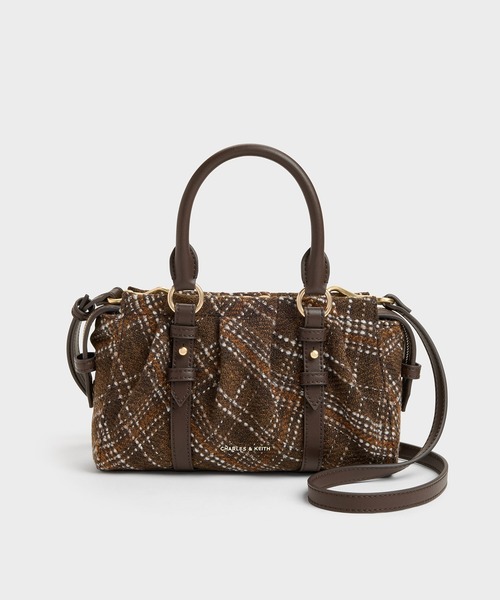 CHARLES & KEITH(チャールズ & キース)の「Britton ブリットン チェック トップハンドル トートバッグ(トートバッグ・レディース・マルチ・S)」の5枚目の写真