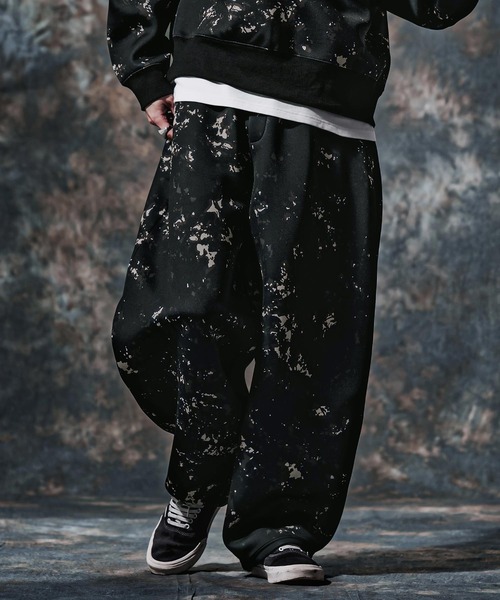 Jih Nunc(ジーヌンク)の「mp15257-総柄スプラッシュプリントワイドパンツ(JIH-R1214)(その他パンツ・メンズ・ブラウン/ブラック/ネイビー・L/M/S)」の3枚目の写真