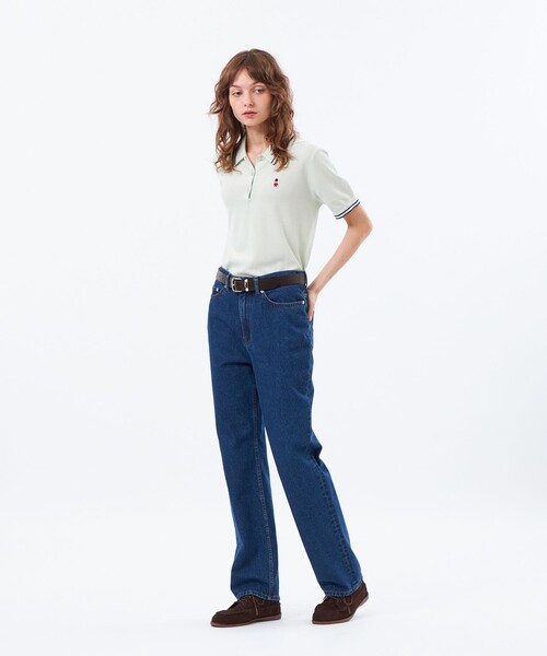 MACKINTOSH PHILOSOPHY(マッキントッシュ フィロソフィー)の「【WEB&一部店舗限定】バッキンガムベア カノコニットポロ(ポロシャツ・レディース・ブルー/ベージュ/ブラック・38)」の14枚目の写真
