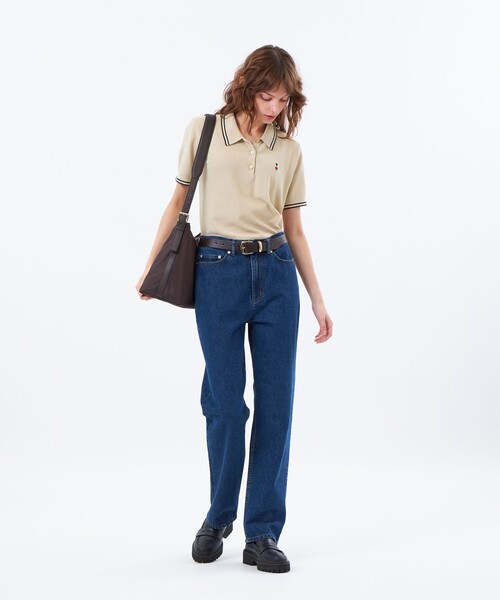 MACKINTOSH PHILOSOPHY(マッキントッシュ フィロソフィー)の「【WEB&一部店舗限定】バッキンガムベア カノコニットポロ(ポロシャツ・レディース・ブルー/ベージュ/ブラック・38)」の15枚目の写真