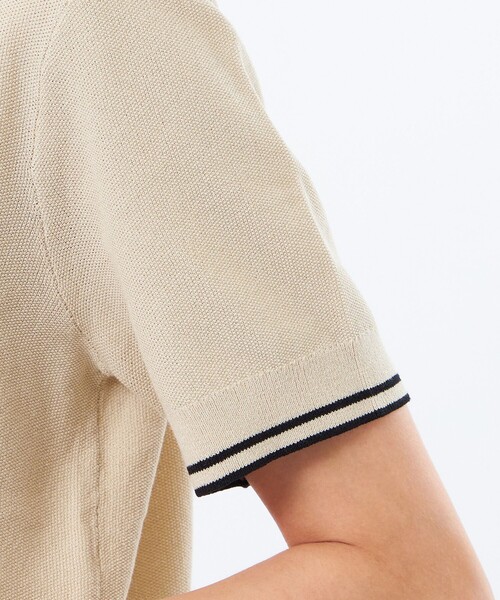 MACKINTOSH PHILOSOPHY(マッキントッシュ フィロソフィー)の「【WEB&一部店舗限定】バッキンガムベア カノコニットポロ(ポロシャツ・レディース・ブルー/ベージュ/ブラック・38)」の7枚目の写真