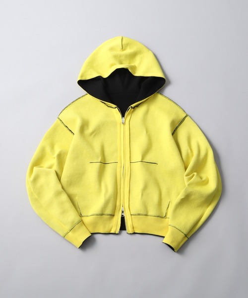 LANDNESS(ランドネス)の「【LANDNESS/ランドネス】Double-Faced Reversible Knit Zip Hoodie/ダブルフェイス リバーシブル ニットジップパーカー(パーカー・メンズ・アイボリー/グレー/ネイビー/ブラック・L/M)」の19枚目の写真