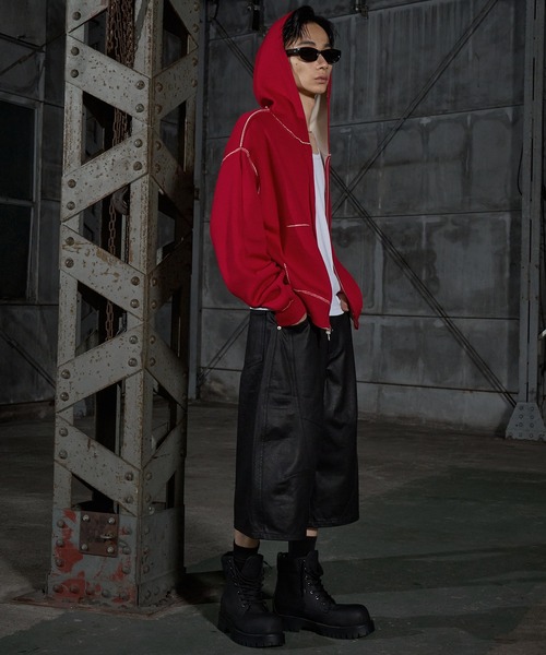 LANDNESS(ランドネス)の「【LANDNESS/ランドネス】Double-Faced Reversible Knit Zip Hoodie/ダブルフェイス リバーシブル ニットジップパーカー(パーカー・メンズ・アイボリー/グレー/ネイビー/ブラック・L/M)」の17枚目の写真