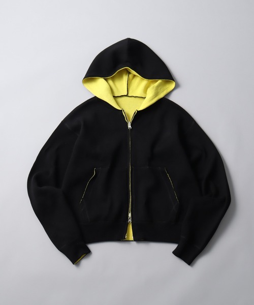 LANDNESS(ランドネス)の「【LANDNESS/ランドネス】Double-Faced Reversible Knit Zip Hoodie/ダブルフェイス リバーシブル ニットジップパーカー(パーカー・メンズ・アイボリー/グレー/ネイビー/ブラック・L/M)」の18枚目の写真