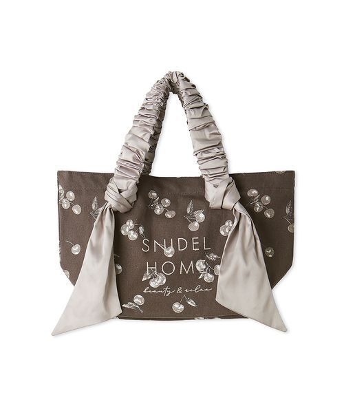 SNIDEL HOME(スナイデルホーム)の「オーガニックキャンバストート -SMALL-(CHERRY)(トートバッグ・レディース・グレイッシュベージュ/オフホワイト・F)」の14枚目の写真