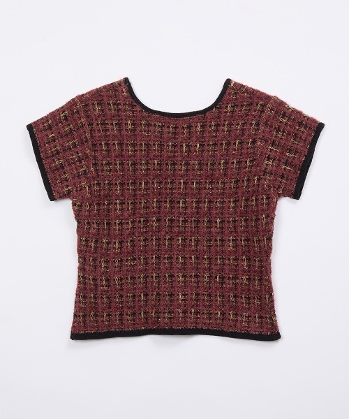 leinwande(ラインヴァンド)の「【leinwande】26AW新作 Check Jacquard Tshirt / チェックジャガードTシャツ(Tシャツ/カットソー・レディース・Black/Yellow/Wine・ONE SIZE)」の9枚目の写真