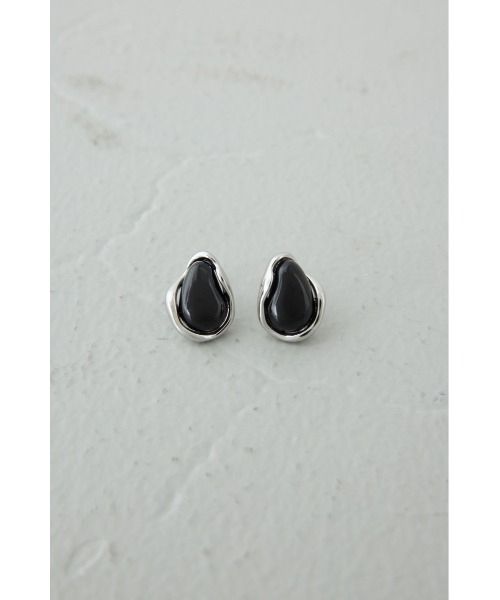 AZUL by moussy(アズールバイマウジー)の「ストーンピアス(ピアス(両耳用)・レディース・ブラック/クリア・FREE)」の1枚目の写真