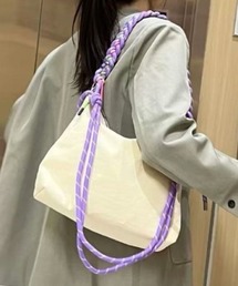 カラフルロープがアクセント!軽やかに持てるトレンドライクなショルダーバッグ