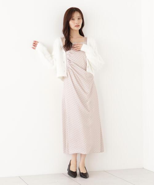 PROPORTION BODY DRESSING(プロポーションボディドレッシング)の「タックキャミワンピース / 1216240902(ワンピース・レディース・ピンク/ブラック・MEDIUM/P/S)」の1枚目の写真