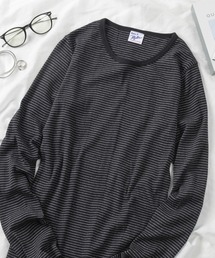 【92】【Miller/ミラー】パネルリブ クルーネック ロングスリーブ Tシャツ/クルーネック/インナー/針抜きリブ/リブニット/レディース