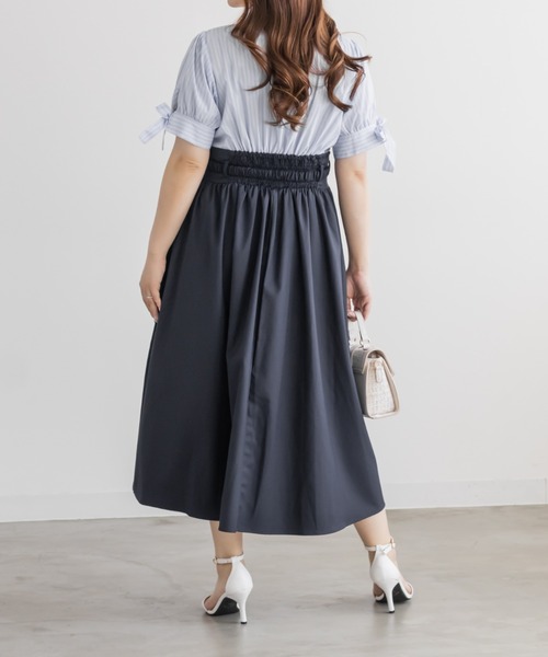 CLETTE(クレット)の「ビットベルトドッキングワンピース(ワンピース・レディース・ネイビー/ブラウン・LL/4L/3L)」の17枚目の写真