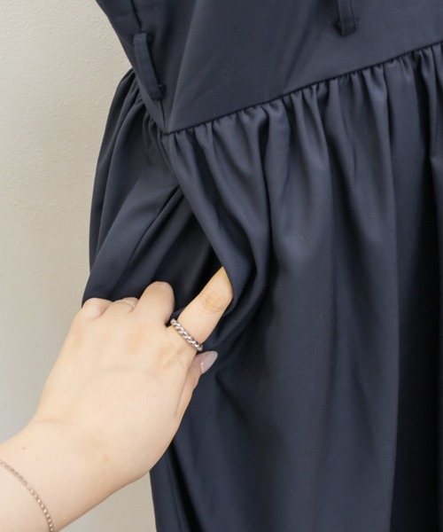 CLETTE(クレット)の「ビットベルトドッキングワンピース(ワンピース・レディース・ネイビー/ブラウン・LL/4L/3L)」の9枚目の写真