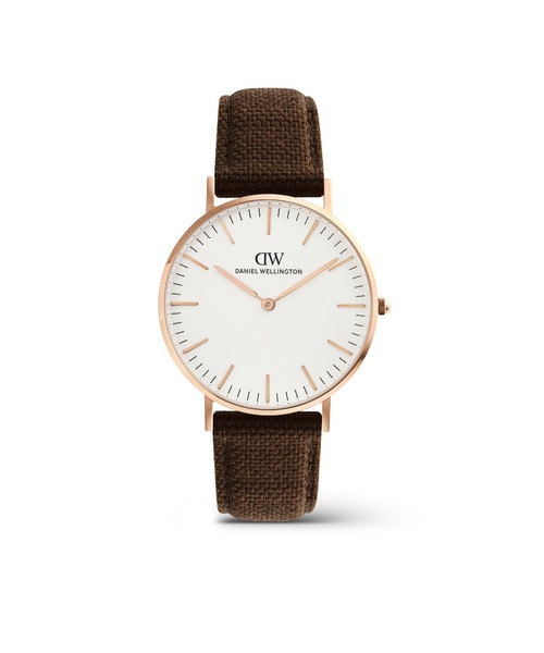 Daniel Wellington(ダニエルウェリントン)の「Classic Canvas 36mm メンズ腕時計 ローズゴールド/シルバー(アナログ腕時計・メンズ・ピンクゴールド/シルバー・36mm)」の1枚目の写真