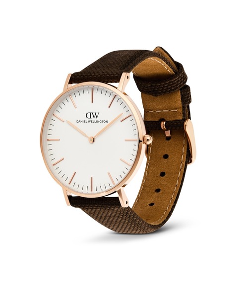 Daniel Wellington(ダニエルウェリントン)の「Classic Canvas 36mm メンズ腕時計 ローズゴールド/シルバー(アナログ腕時計・メンズ・ピンクゴールド/シルバー・36mm)」の5枚目の写真