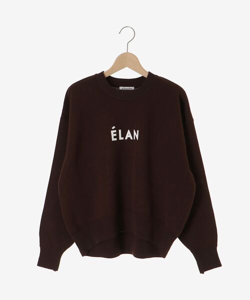 le.coeur blanc(ルクールブラン)の「《WEB限定》スウェットライクロゴニット(ニット/セーター・レディース・アイボリー/チャコールグレー/グリーン/グレー/ブラウン・38)」の6枚目の写真