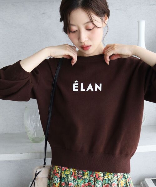 le.coeur blanc(ルクールブラン)の「《WEB限定》スウェットライクロゴニット(ニット/セーター・レディース・アイボリー/チャコールグレー/グリーン/グレー/ブラウン・38)」の8枚目の写真