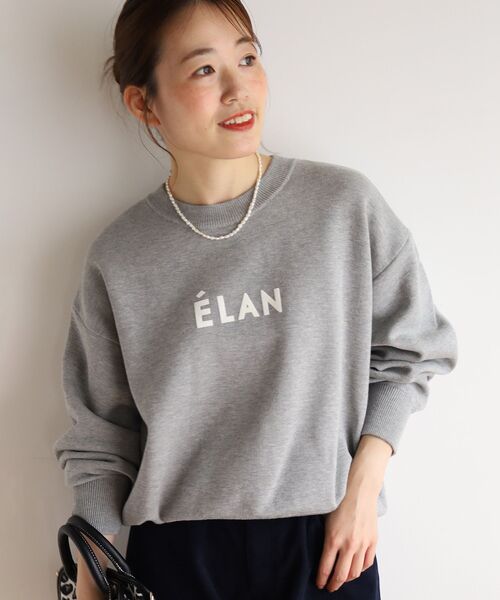 le.coeur blanc(ルクールブラン)の「《WEB限定》スウェットライクロゴニット(ニット/セーター・レディース・アイボリー/チャコールグレー/グリーン/グレー/ブラウン・38)」の20枚目の写真
