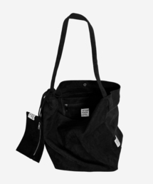 Suede Shoulder bag with Pouch (Black)