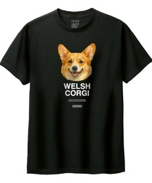 Moftique(モフティック) 半袖Tシャツ コーギー 犬 アニマル プリント 5.6オンス トップス カットソー メンズ ユニセックス