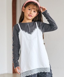 Piet | 【2点セット】サテンレースキャミチュニック&リブT(Tシャツ/カットソー)