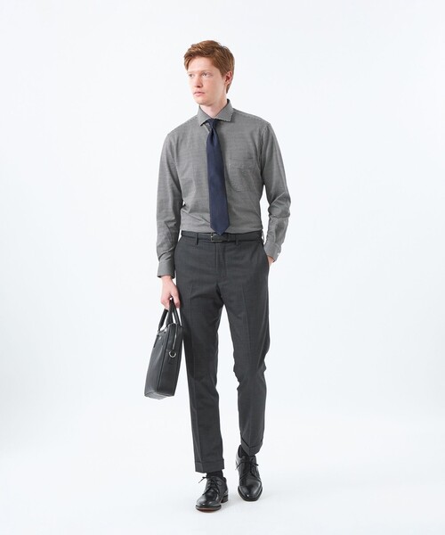 MACKINTOSH PHILOSOPHY（ﾏｯｷﾝﾄｯｼｭ ﾌｨﾛｿﾌｨｰ）の「スクエアホリゾンタルワイドシャツ 無地バリエーションジャージー（シャツ/ブラウス・メンズ・グレー系その他2/チャコールグレー/ネイビー/ブルー系その他7/グリーン系その他6/ブラウン系その他6・40/38）」の19枚目の写真