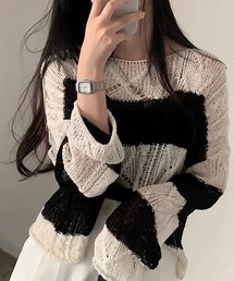 ワイドボーダーサマーニット