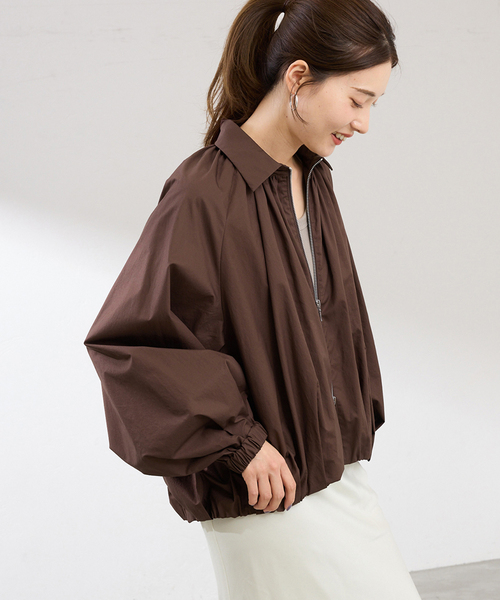 FRAMeWORK(フレームワーク)の「GATHER BLOUSON(その他アウター・レディース・ブラウン/ホワイト/ネイビー・FREE)」の18枚目の写真