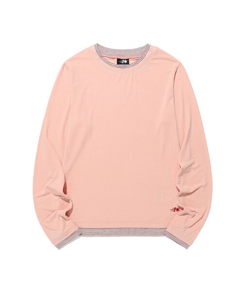 NICE GHOST CLUB(ナイスゴーストクラブ)の「LAYERED COLOR LS TEE_LIGHT PINK(NG2GFFT556A)(Tシャツ/カットソー・レディース・ライトピンク・SMALL/MEDIUM)」の1枚目の写真