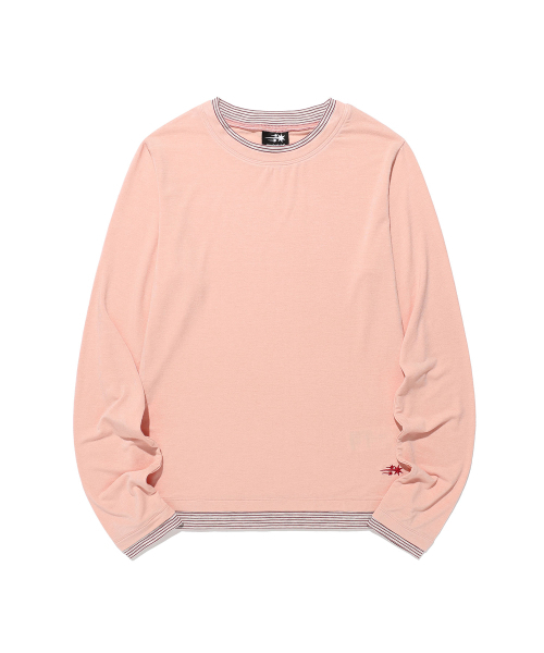 NICE GHOST CLUB(ナイスゴーストクラブ)の「LAYERED COLOR LS TEE_LIGHT PINK(NG2GFFT556A)(Tシャツ/カットソー・レディース・ライトピンク・SMALL/MEDIUM)」の2枚目の写真