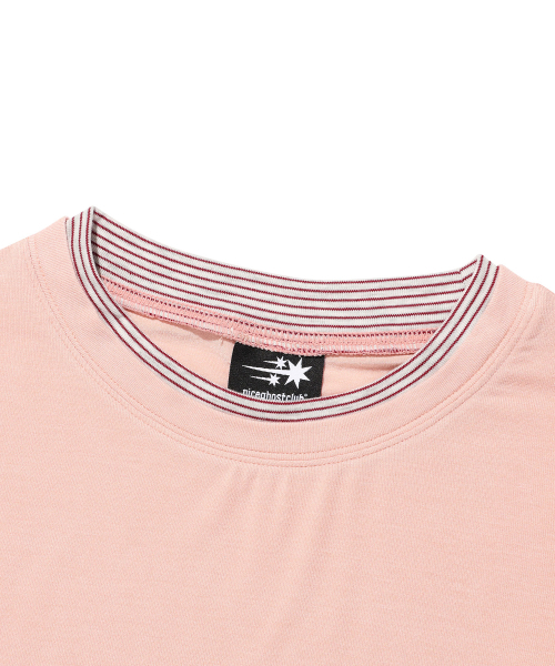 NICE GHOST CLUB(ナイスゴーストクラブ)の「LAYERED COLOR LS TEE_LIGHT PINK(NG2GFFT556A)(Tシャツ/カットソー・レディース・ライトピンク・SMALL/MEDIUM)」の4枚目の写真