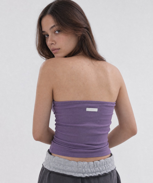 ASURA(アスラ)の「CURVE HALTER SLEEVELES (PURPLE)(Tシャツ/カットソー・レディース・その他・OS)」の4枚目の写真