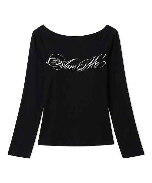 IZROOM(イズルーム)の「ADORE ME TWO-WAY ボートネック ロングスリーブ (ブラック)(Tシャツ/カットソー・レディース・その他・FREE)」の5枚目の写真