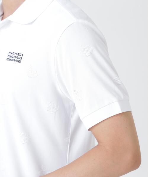 PEARLY GATES(パーリーゲイツ)の「メッシュジャガード半袖ポロシャツ (MENS)(ポロシャツ・メンズ・ネイビー/ホワイト/ベージュ・MEDIUM/X-LARGE/LARGE/XX-LARGE)」の11枚目の写真