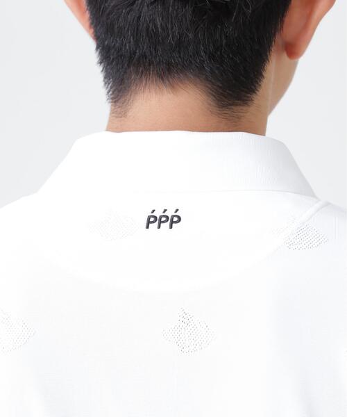 PEARLY GATES(パーリーゲイツ)の「メッシュジャガード半袖ポロシャツ (MENS)(ポロシャツ・メンズ・ネイビー/ホワイト/ベージュ・MEDIUM/X-LARGE/LARGE/XX-LARGE)」の13枚目の写真