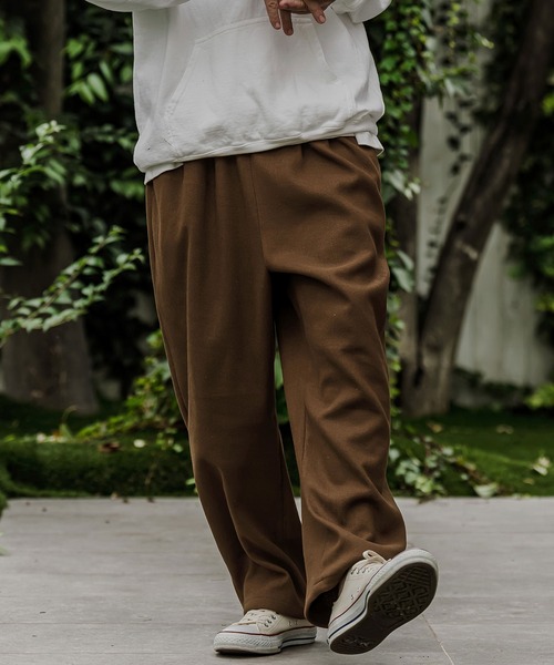 CAMBIO(カンビオ)の「mp15528- Melton Ease Wide Pants イージーワイドパンツ(PF-262-020)(その他パンツ・メンズ・ブラック/ブラウン/グレー・M/L)」の4枚目の写真