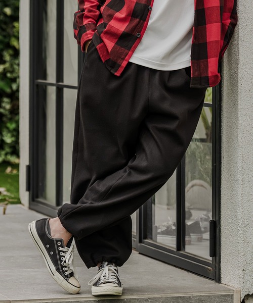 CAMBIO(カンビオ)の「mp15528- Melton Ease Wide Pants イージーワイドパンツ(PF-262-020)(その他パンツ・メンズ・ブラック/ブラウン/グレー・M/L)」の10枚目の写真