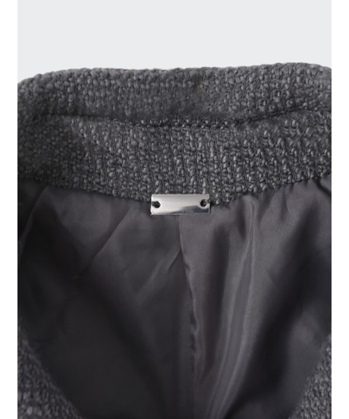 Brown&Street（ブラウンアンドストリート）の「【きちんと見え】ラウンドカラーツイードジャケット（その他アウター・レディース・グレー/ネイビー・FREE）」の19枚目の写真