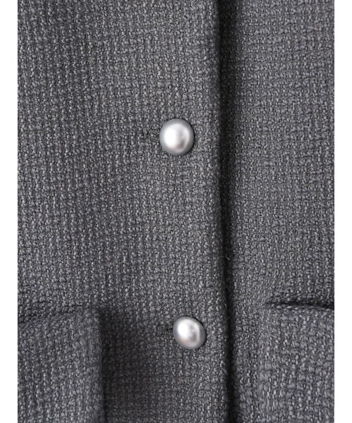 Brown&Street（ブラウンアンドストリート）の「【きちんと見え】ラウンドカラーツイードジャケット（その他アウター・レディース・グレー/ネイビー・FREE）」の20枚目の写真
