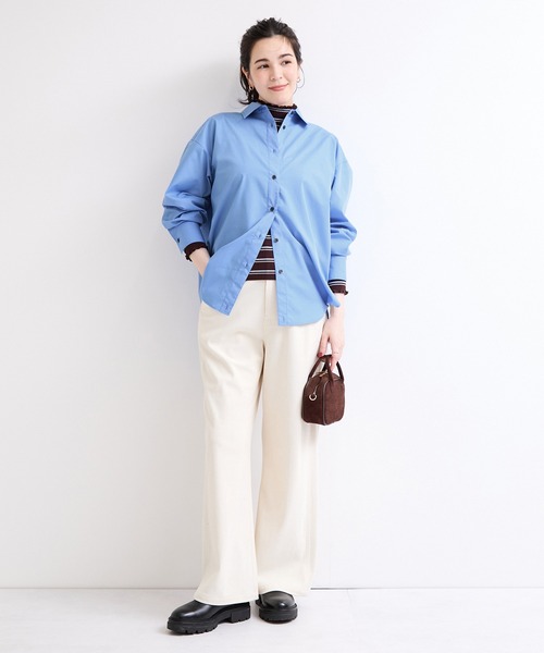 le cercle ADAM ET ROPE'(ルセルクルアダムエロペ)の「レギュラーカラーシャツ(シャツ/ブラウス・レディース・イエロー系その他2/ホワイト/サックスブルー・FREE)」の8枚目の写真