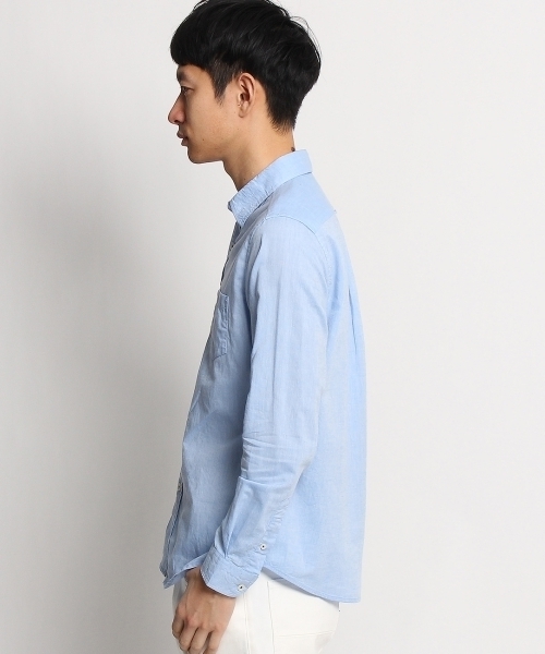 THE SHOP TK （ザ ショップ ティーケー ）の「リネン混スラブベーシックシャツ（シャツ/ブラウス・メンズ・ホワイト/ブルー・02/04/03）」の4枚目の写真