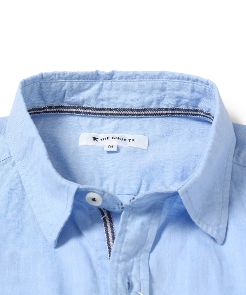 THE SHOP TK （ザ ショップ ティーケー ）の「リネン混スラブベーシックシャツ（シャツ/ブラウス・メンズ・ホワイト/ブルー・02/04/03）」の9枚目の写真