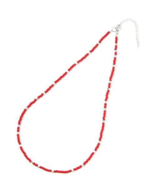 RAGEBLUE（レイジブルー）の「ランダムビーズネックレス/727601（ネックレス・メンズ・ライトブルー/ブラック/レッド・FREE）」の3枚目の写真