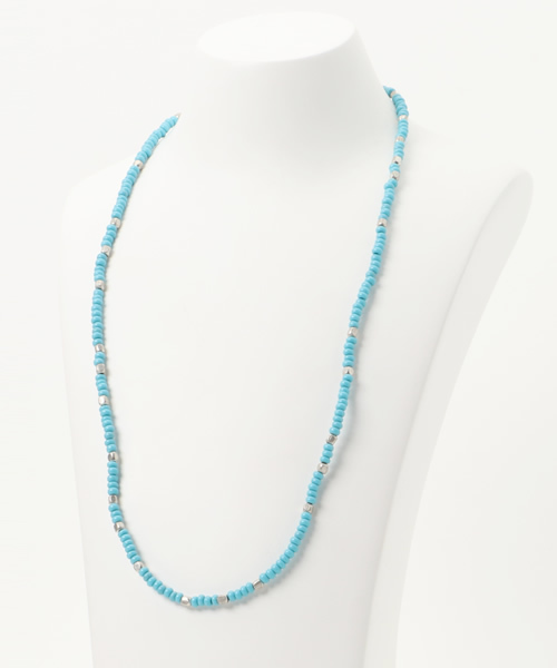 RAGEBLUE（レイジブルー）の「ランダムビーズネックレス/727601（ネックレス・メンズ・ライトブルー/ブラック/レッド・FREE）」の7枚目の写真