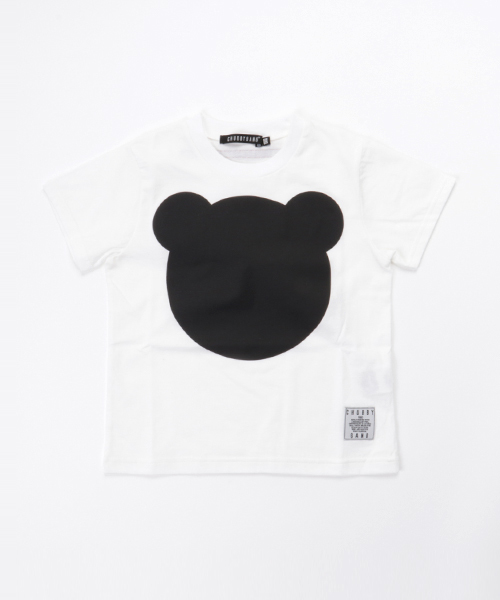 CHUBBYGANG(チャビーギャング)の「ベアシルエットプリント半袖Tシャツ(Tシャツ/カットソー・キッズ・ライトグレー/ホワイト/ブラック・150/160/140/120/110/130/100)」の2枚目の写真