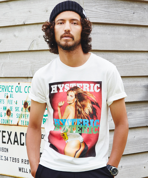HYSTERIC GLAMOUR（ヒステリックグラマー）の「APRIL 2014 COVER pt T-SH（Tシャツ/カットソー・メンズ・ホワイト/イエロー/ブラック・MEDIUM/SMALL/LARGE）」の2枚目の写真