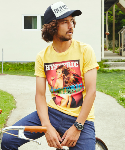 HYSTERIC GLAMOUR（ヒステリックグラマー）の「APRIL 2014 COVER pt T-SH（Tシャツ/カットソー・メンズ・ホワイト/イエロー/ブラック・MEDIUM/SMALL/LARGE）」の3枚目の写真