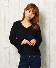 SpRay | シャギーＢＡＣＫスピンドルニット(ニット/セーター)