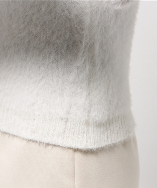 SpRay（スプレイ）の「シャギーＢＡＣＫスピンドルニット（ニット/セーター・レディース・ブラック/ワイン/ホワイト/キャメル/ラベンダー/イエロー・FREE）」の13枚目の写真