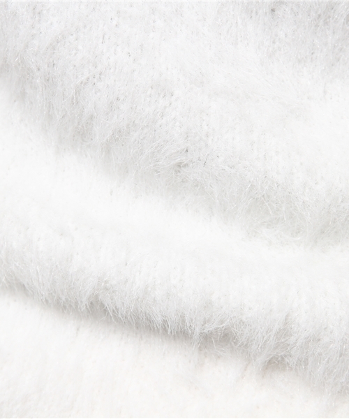 SpRay（スプレイ）の「シャギーＢＡＣＫスピンドルニット（ニット/セーター・レディース・ブラック/ワイン/ホワイト/キャメル/ラベンダー/イエロー・FREE）」の14枚目の写真